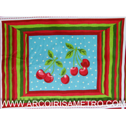 FABRIC WITH CHERRY AND APPLE PANEL 