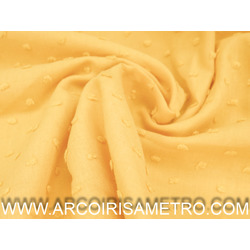 PLUMETI - TECIDO ENRRUGADO COM POMPOM AMARELO