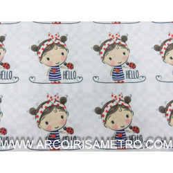 TECIDO MENINA E JOANINHA