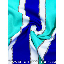 JERSEY - BLUE AND GREEN STRIPES
