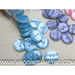 BOTÕES DE MASSA COM BRILHO - CHEVRON 15MM