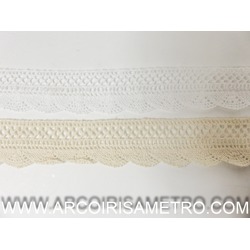 RENDA - LEQUES - BRANCO / CRU / BEJE