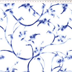 BLUE LEAFS FABRIC - PM005C01