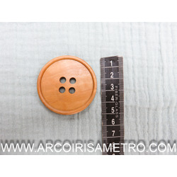 WOODEN BUTTON WITH 4 HOLES - 5CM