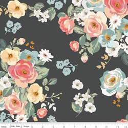 Gingham Gardens Main Charcoal - C10350-CHARCOAL