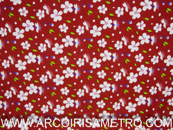 SATIN FABRIC WITH DIGITAL PRINT - CHERRY BLOSSOMS