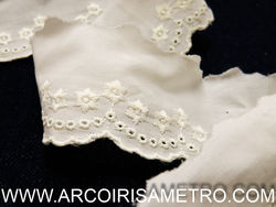EMBROIDERED EYELET - FLOWERS