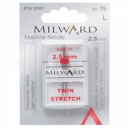 Milward - Agulha para máquina - Twin Stretch