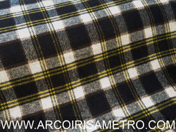 TEX WOLLEN PLAIDS/ CHEKERED (DOUBLE-FACE) - BLACK