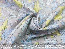 TECIDO EVA E EVA - URSINHOS CINZA