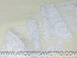 RENDA ELASTICA LARGE - LENGERIE- BRANCO