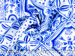 INDIGO FABRIC - Blue Portuguese tiles
