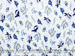 Vaiela com flores azuis