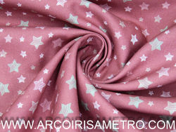 Poplin Bunny - Estrelas fundo rosa 7005
