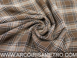 Viscose xadrez - castanho