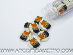 RECICLED BUTTON - FOX