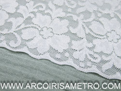 RENDA ELÁSTICA FLOREADA - 10CM