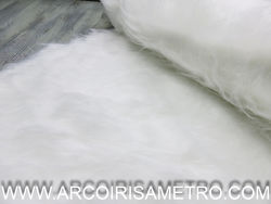 Furry fabric - white - Beard