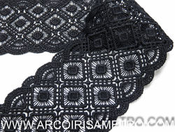 Black Guipur Lace - Black