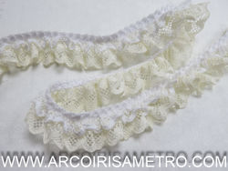DOUBLE LACE RUFFLE  - COL 000