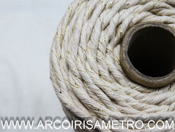 Macrame cord cone nº3 gold lux