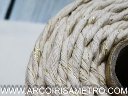 Macrame cord cone nº3 gold lux