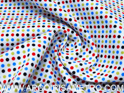 Cotton fabric - Colorful dots 