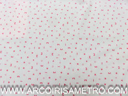 Pink sheeting with geometric forms 