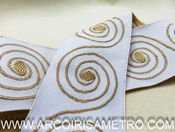 Double faces ribbon - swirls