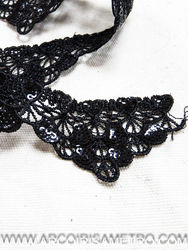 Guipur lace with sequins