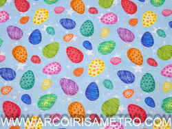 TECIDO INDIGO FUNNY EGGS - Ovos da Páscoa