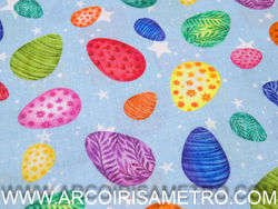 TECIDO INDIGO FUNNY EGGS - Ovos da Páscoa