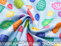 TECIDO INDIGO FUNNY EGGS - Ovos da Páscoa