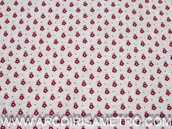 TECIDO INDIGO TITINA - Flores vermelhas