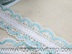 Double sided lace - Cyan