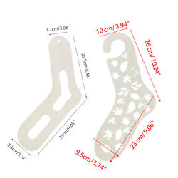 WOODEN SOCK FORM  (PAIR) - LEAFS