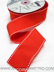 Grosgrain ribbon with stitches 
