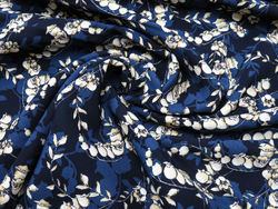 Viscose - Floral Azul