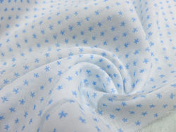 Curtains - Voile with stars - blue