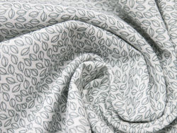 TECIDO FRIDAY - Mini folhas cinza