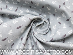 COLEÇAO GOTAS - Folhas fundo cinza