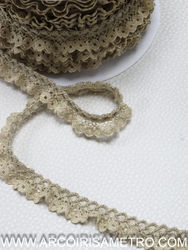 Renda franzida - Creme