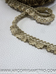 Renda franzida - Creme