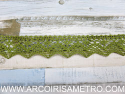 RENDA BICOS FINA VERDE