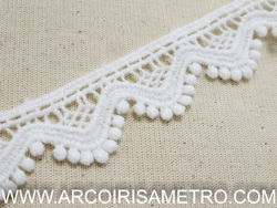 GUIPUR LACE - WAVES WHITE
