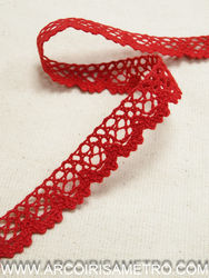COTTON LACE RIBBON - RED