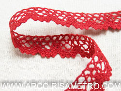 COTTON LACE RIBBON - RED