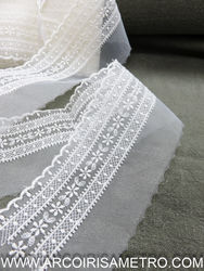 Embroidered organza lace