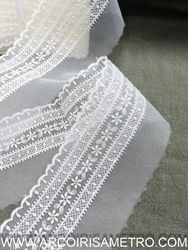Embroidered organza lace