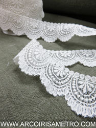 Embroidered tulle - scales